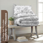Martex EcoPure Comfort Wash Print Comforter Set, Twin, Meadow Walk