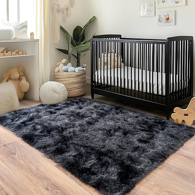 Pionblank Fluffy Area Rug for Bedroom 4x6 Feet, Indoor Plush Carpet, Shag Soft - Image 4