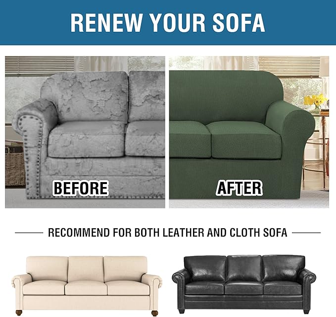 H.VERSAILTEX 4 Piece Stretch Sofa Covers - Image 8