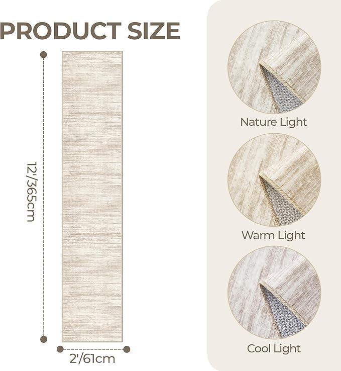 2x12 Runner Rug, Long Hallway Rugs - Image 2