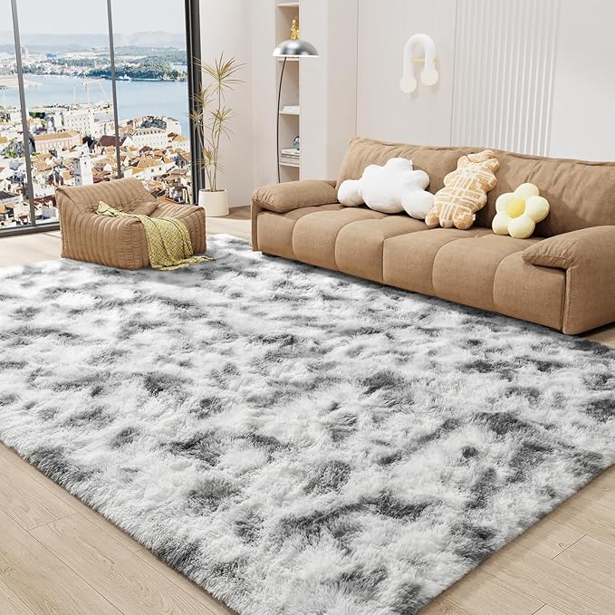 LOCHAS Ultra Soft Indoor Modern Area Rugs 8 x10, Fluffy Living Room Carpets by LOCHAS