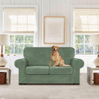 WEERRW Velvet Couch Covers for 2 Cushion Couch Sofa - Image 2