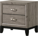 Coaster Valen 23.5-Inch Bedroom 2-Drawer Nightstand, Light Taupe 215912