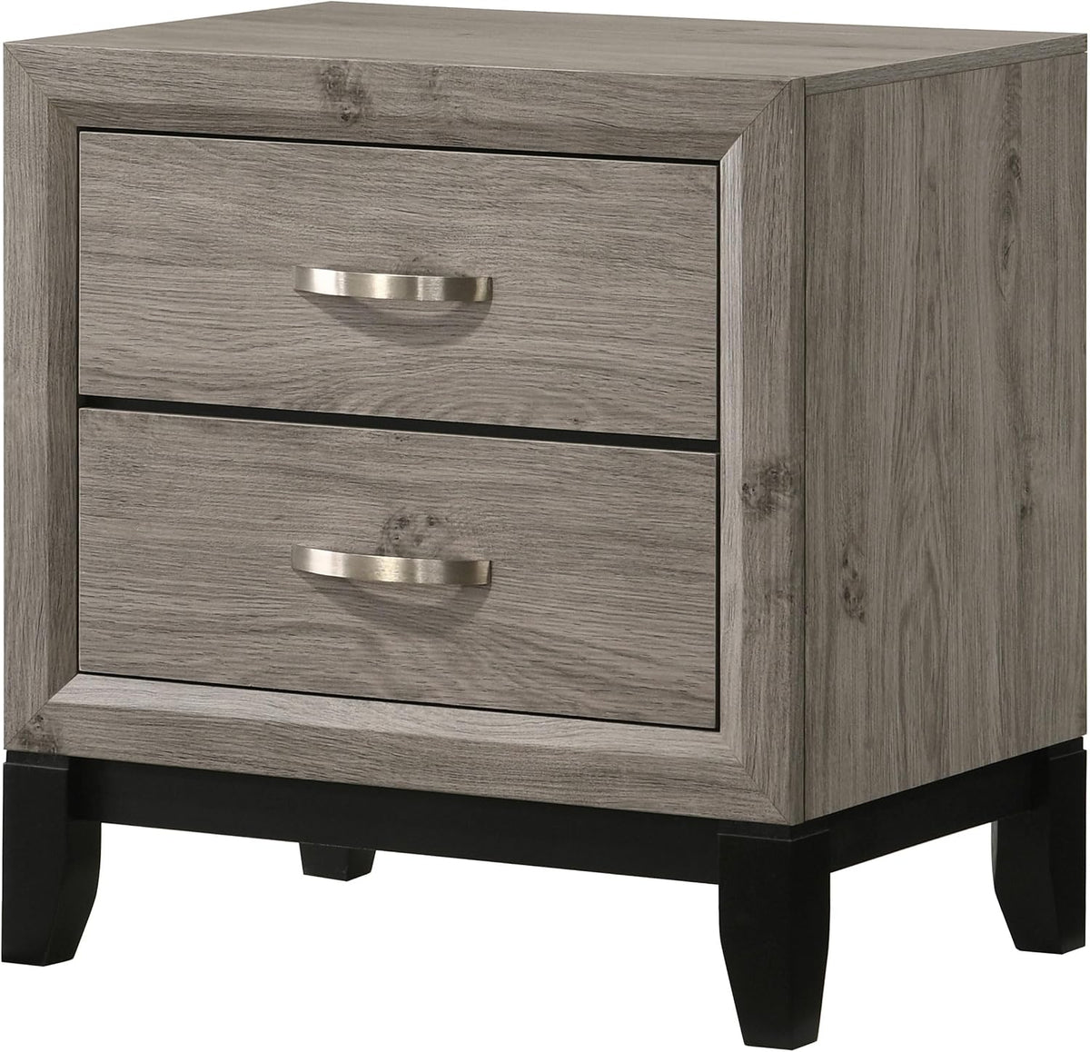 Coaster Valen 23.5-Inch Bedroom 2-Drawer Nightstand, Light Taupe 215912