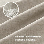 MIULEE 100% Blackout Linen Curtains - Image 3