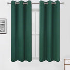 LEMOMO Dark Green Blackout Curtains/42 x 63 Inch/Set of Two Panels Grommet by Lemomo