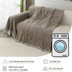 MYSKY HOME Boho Couch Cover Sand Sofa Covers - Image 6