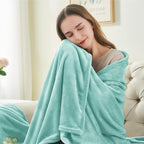 BEDELITE Fleece Blanket Twin Size Haze Blue Throw Blankets - Image 2