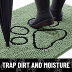 Smiry Dog Door Mat for Muddy Paws, Absorbent Dirt Trapper Non Slip Quick Dry - Image 2
