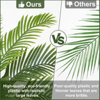 7ft Tall Artificial Phoenix Palm Tree for Outdoor Indoor Decor, Large Faux Coconut Silk Palm Tree Tropical Fake Tree Perfect for Outside Patio Poolside Home Office Decor (Set of 2)