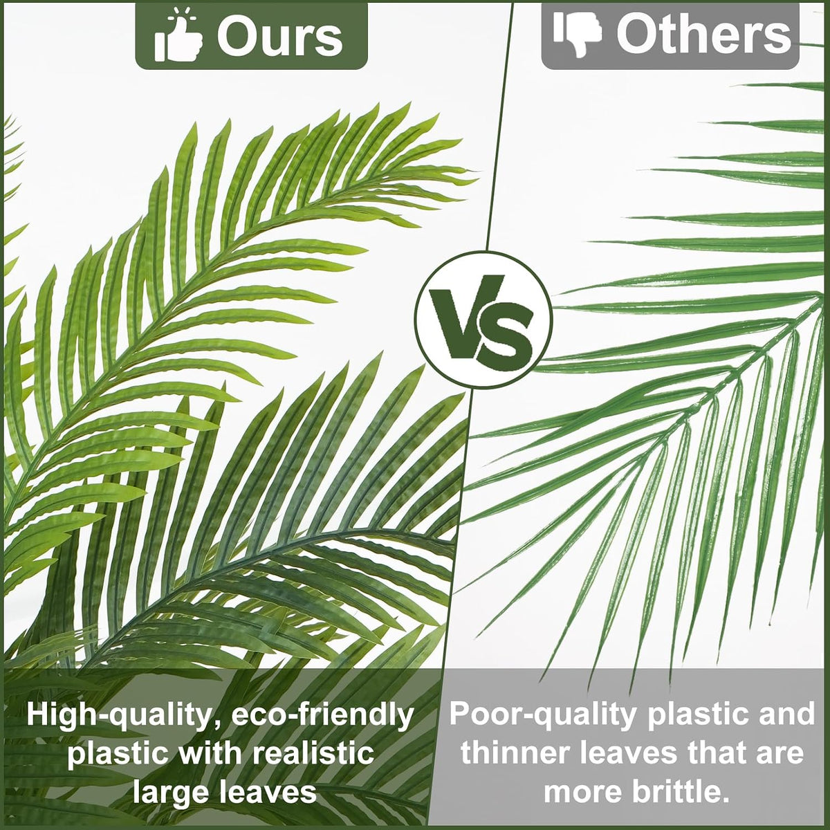 7ft Tall Artificial Phoenix Palm Tree for Outdoor Indoor Decor, Large Faux Coconut Silk Palm Tree Tropical Fake Tree Perfect for Outside Patio Poolside Home Office Decor (Set of 2)