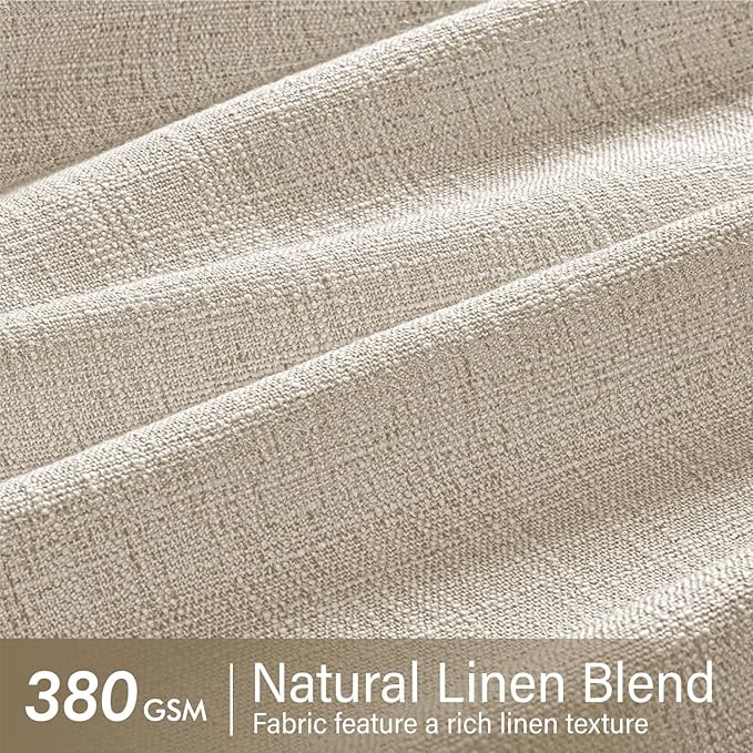 MIULEE Pinch Pleated Thick Linen Curtains 96 Inches Long 2 Panels - Image 4