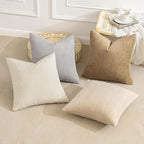 MIULEE Boho Farmhouse Throw Pillow Covers 18x18 Inch Set of 4 Neutral Rustic - Image 4