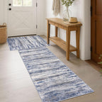KOZYFLY Modern Abstract Area Rugs 2PCS 2x3 and 2x6 Blue-Grey Machine Washable - Image 7