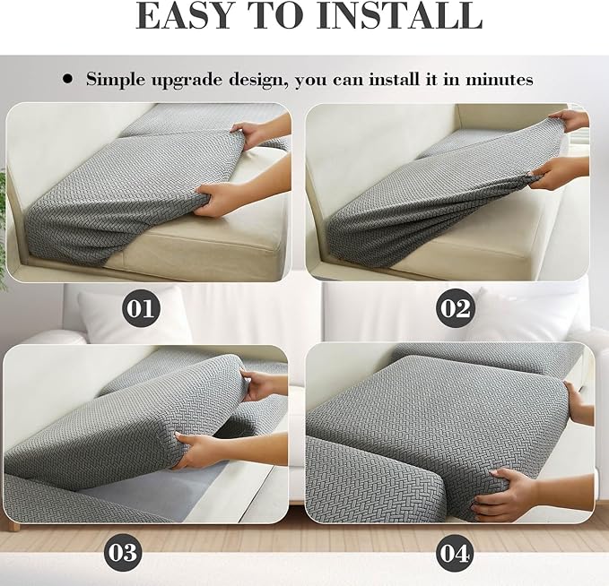 Couch Covers for 3 Cushion Sofa Pet Friendly Couch Cushion Covers Universal - Image 6