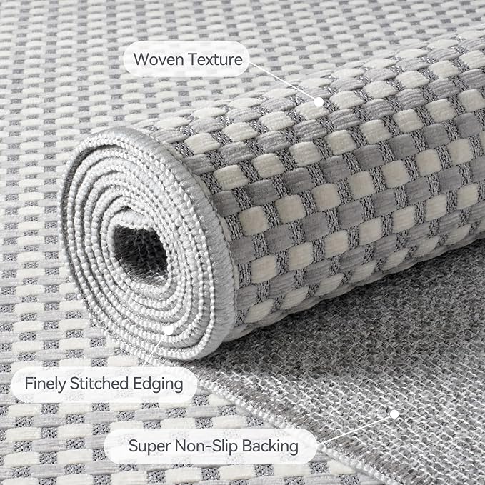 YDKGL Boho 2x8 ft Runners for Hallways Extra Long Woven Washable Kitchen Runner - Image 5