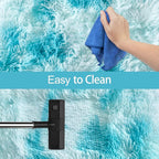 Tie-Dyed Sky Blue 2x6 Machine Washable Runner Rugs - Image 7