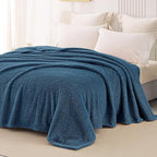 Whale Flotilla Queen Size Fuzzy Fleece Blanket - Image 4