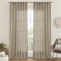 LAMIT Taupe Linen Curtains 90 Inch by LAMIT