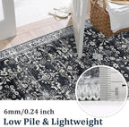 Yamaziot Washable Runner Rug 2x3 – Non Slip Small Entryway Rug Boho Floral Rug - Image 4