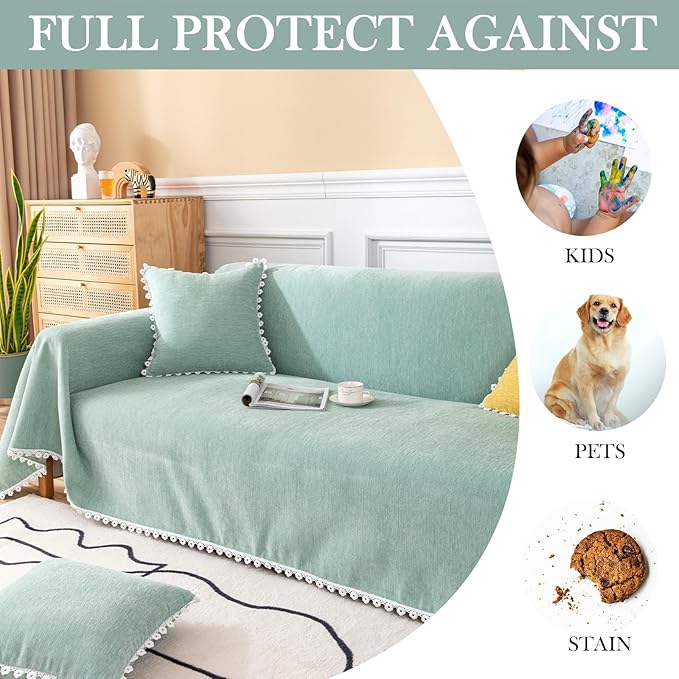 HANDONTIME Light Green Couch Covers - Image 3