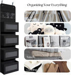 GCreation Over Door Organizer for Bedroom Bathroom Pantry, 5 Shelf Black