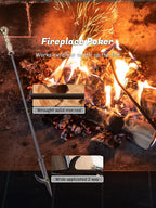 Lichamp Fireplace Tools Set, Retro Gold Handle