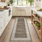 GarveeHome Washable Hallway Rug 2x6 Narrow Modern Bordered Floor Runner by GarveeHome