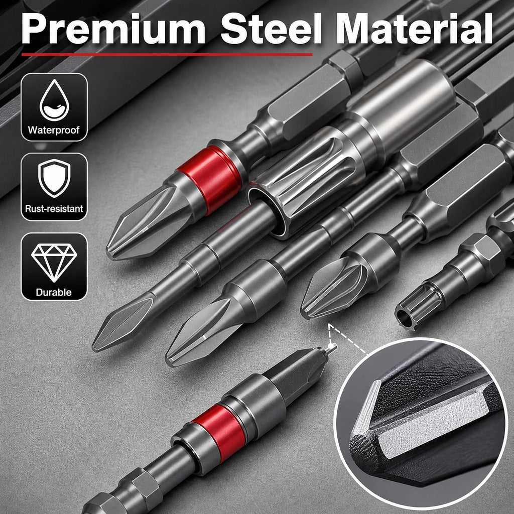 27‑in‑1 Magnetic Screwdriver Bit Set, Hex Socket Tool Kit