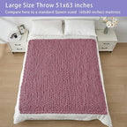 Bigacogo Chunky Knit Throw Blanket - Image 5