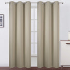 LEMOMO Blackout Curtains 42 x 95 inch/Beige Curtains Set of 2 Panels/Thermal by Lemomo