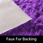 Latepis Round Fluffy Rug 5ft Purple Circle Rugs - Image 3