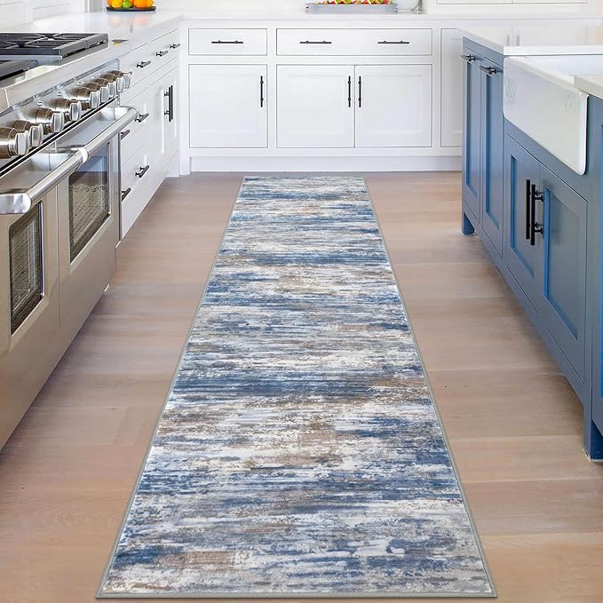 KOZYFLY Modern Abstract Hallway Runner Rug, 2x8 Kitchen Rugs Non-Slip Washable - Image 3