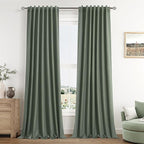 Guken Olive Green 100% Blackout Curtains 84 Inch Length 2 Panels Set by Guken