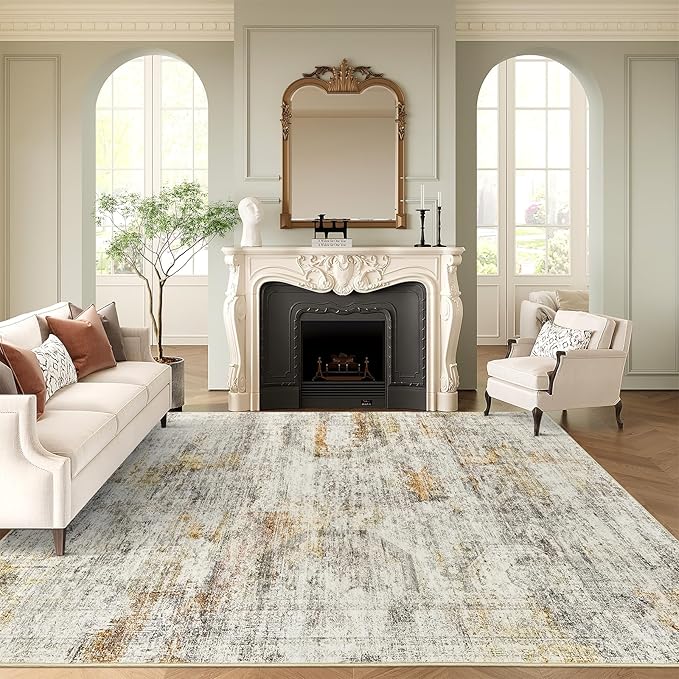 6x9 Area Rug for Living Room Washable 6x9 Non-Slip Modern Abstract Rugs for by Soalmost