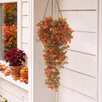 RECUTMS 2Pcs Artificial Fake Fall Hanging Flowers Plants for Outdoors Decor