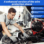 30ft - 1/4in Split Braided Sleeve Cable Management, Self-Wrapping