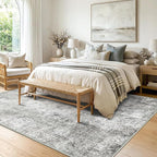 Washable Area Rugs 9'x12' Non-Slip Modern Abstract Soft - Image 2