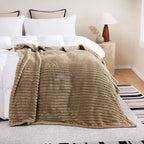 Tan Fleece Throw Blanket 50”×60” - Image 3