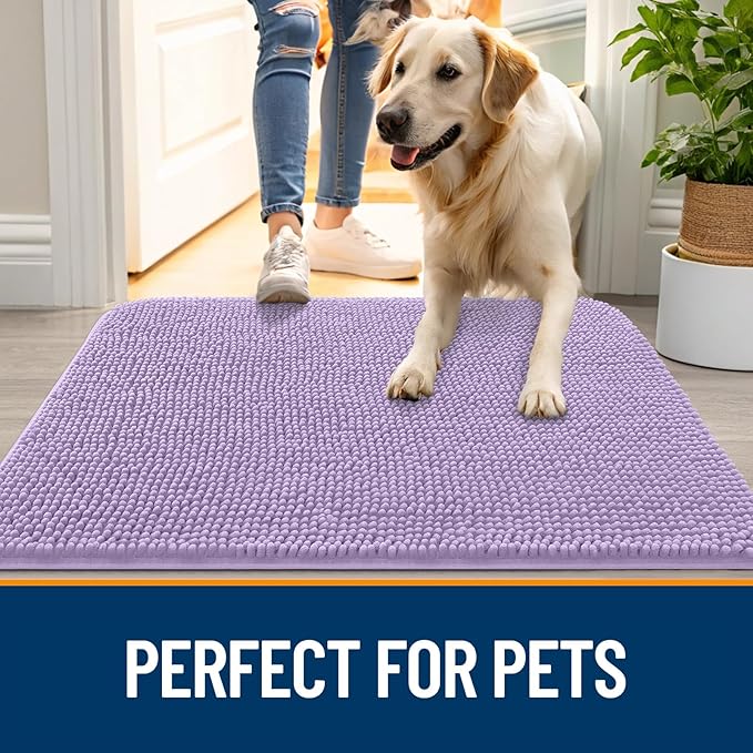 OLANLY Dog Door Mat for Muddy Paws 47x24, Absorbs Moisture and Dirt, Absorbent - Image 6