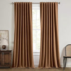 MIULEE 100% Blackout Linen Curtains by MIULEE