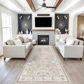 4x10 Hallway Wide Runner Rug: Washable Oriental Soft Area Rug by HYHAOYUNLAI