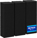 Orighty Microfiber Cleaning Cloth Bulk, 150 Pack Shop Towels 12x12in, Black