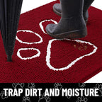 Smiry Dog Door Mat for Muddy Paws, Absorbent Dirt Trapper Non Slip Quick Dry - Image 2
