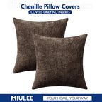 MIULEE Pack of 2 Couch Throw Pillow Covers 16x16 Inch Neutral Dark Brown Boho - Image 6