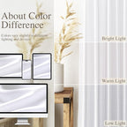 Nanspring Snow White Linen Curtains 84 Inch Length 2 Panels Set - Image 3