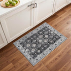 Washable 2x3 Entryway Area Rug: Vintage Soft Thin Door Mat - Image 8