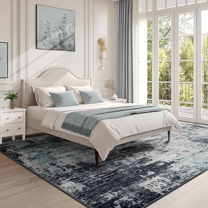 Washable Area Rugs 6'x9' Non-Slip Modern Abstract Soft - Image 2