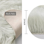 MIULEE Luxury Super Soft Fluffy Area Rug Faux Fur Sheepskin Rug Decorative - Image 2