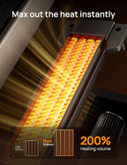 DREO Ceramic Space Heater for Indoor Use 25 Inch, Remote and Thermostat